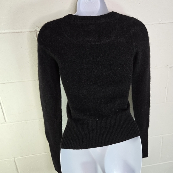 VTG PINK by Victoria's Secret black cashmere studded dog sweater - Picture 4 of 8